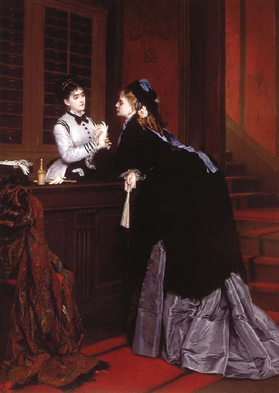 Jules Emile Saintin Avistion t o the Glovemaker oil painting picture